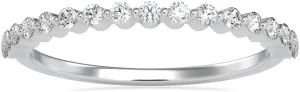 0.25 Ct Lab Grown Diamond Wedding Band for Women | 14K Solid Gold Half Eternity Ring | Single Shared Prong Setting | SGL Certified Sustainable Fine Jewelry Gift