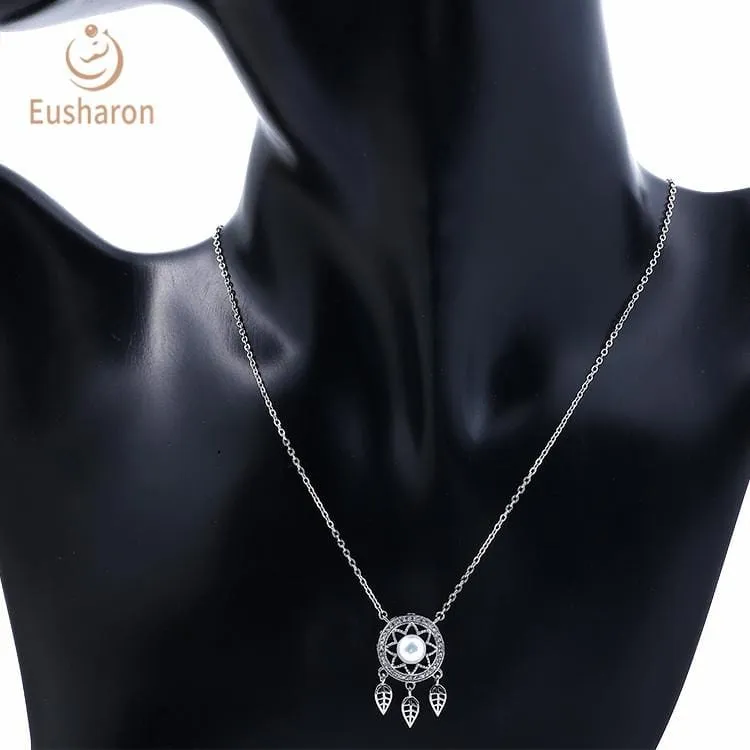 10 PCS Dream Catcher Freshwater Pearl Pendant Necklace
