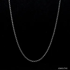 1.25mm Japanese Platinum Rolo Chain for Women JL PT CH 1214-A