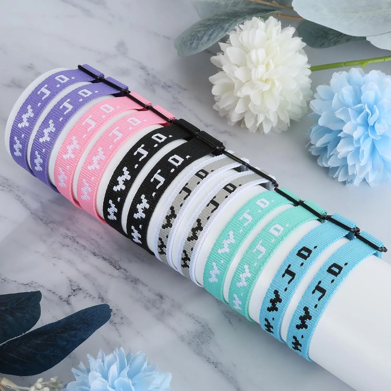 12PCS WWJD Bracelet Pack, Christian Gifts Adjustable Wristbands, WWJD Jesus Bracelets Bulk - What Would Jesus Do Bracelet for Women Men