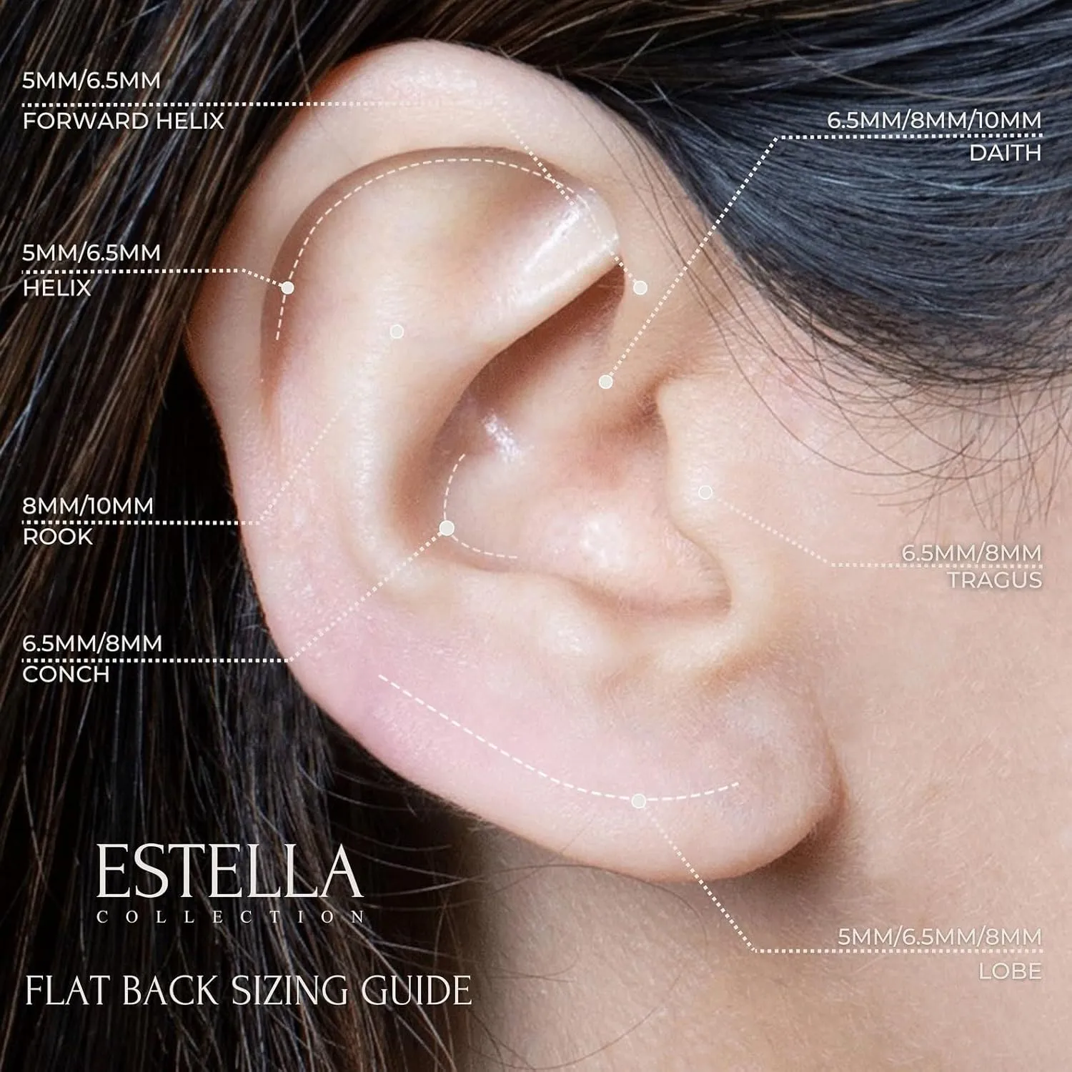 14K Solid Gold Dainty Mini Bar Flat Back Stud Earring Internally Threaded Upper Earlobe Tragus Helix Piercing Jewelry for Sensitive Ears Minimalist Earring for Upper Ear Cartilage Piercing SINGLE/PAIR