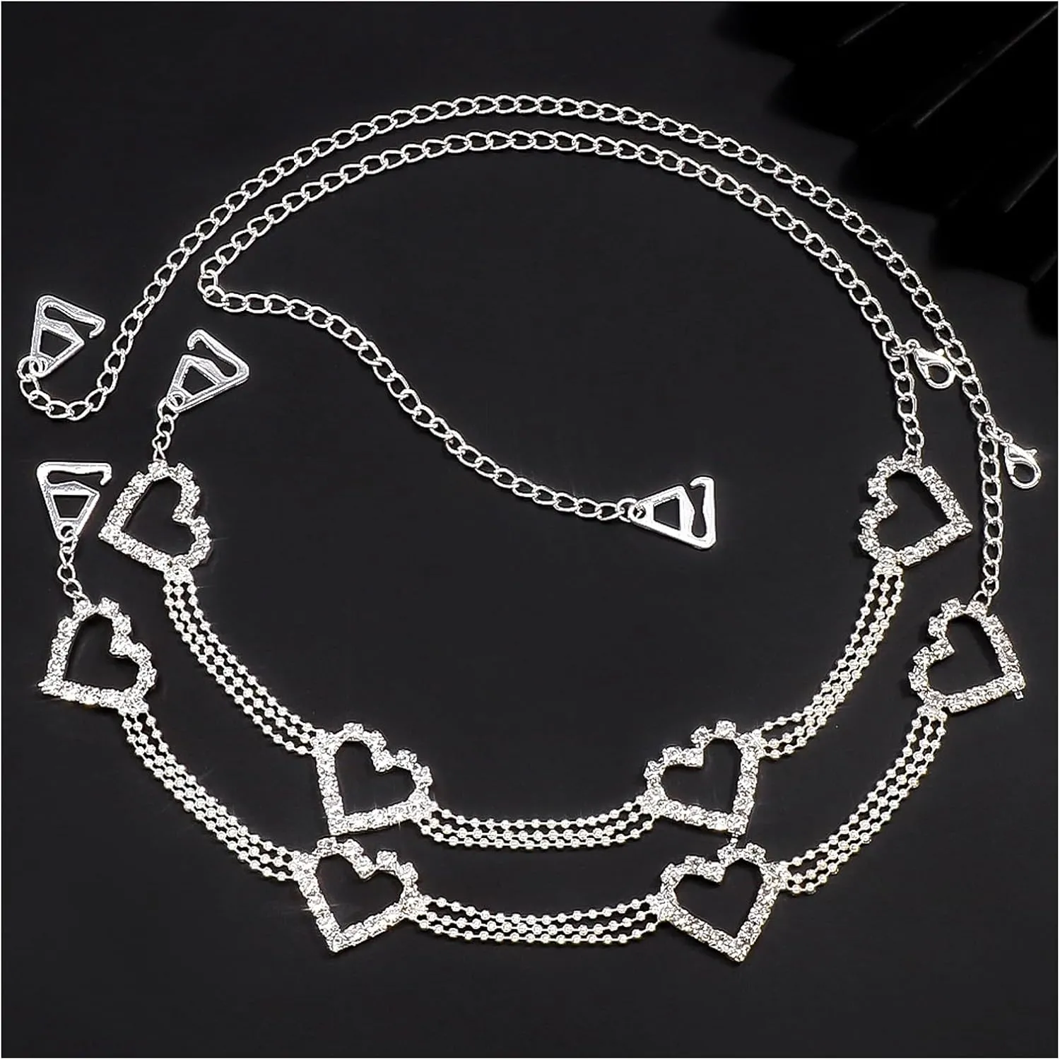 1Pair Shiny Crystal Shoulder Strap Bra Chain for Women Bridal Wedding Rhinestone Lingerie Strap Shoulder Chain Dress Accessories Jewelry