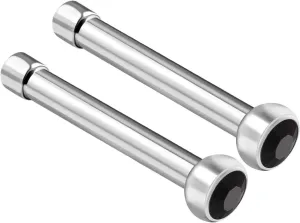 2PCS Surgical Steel Gauge Nose Stud Ring 18g 1mm Flesh Nostril Straight Crystal Piercing Jewelry - See More Colors