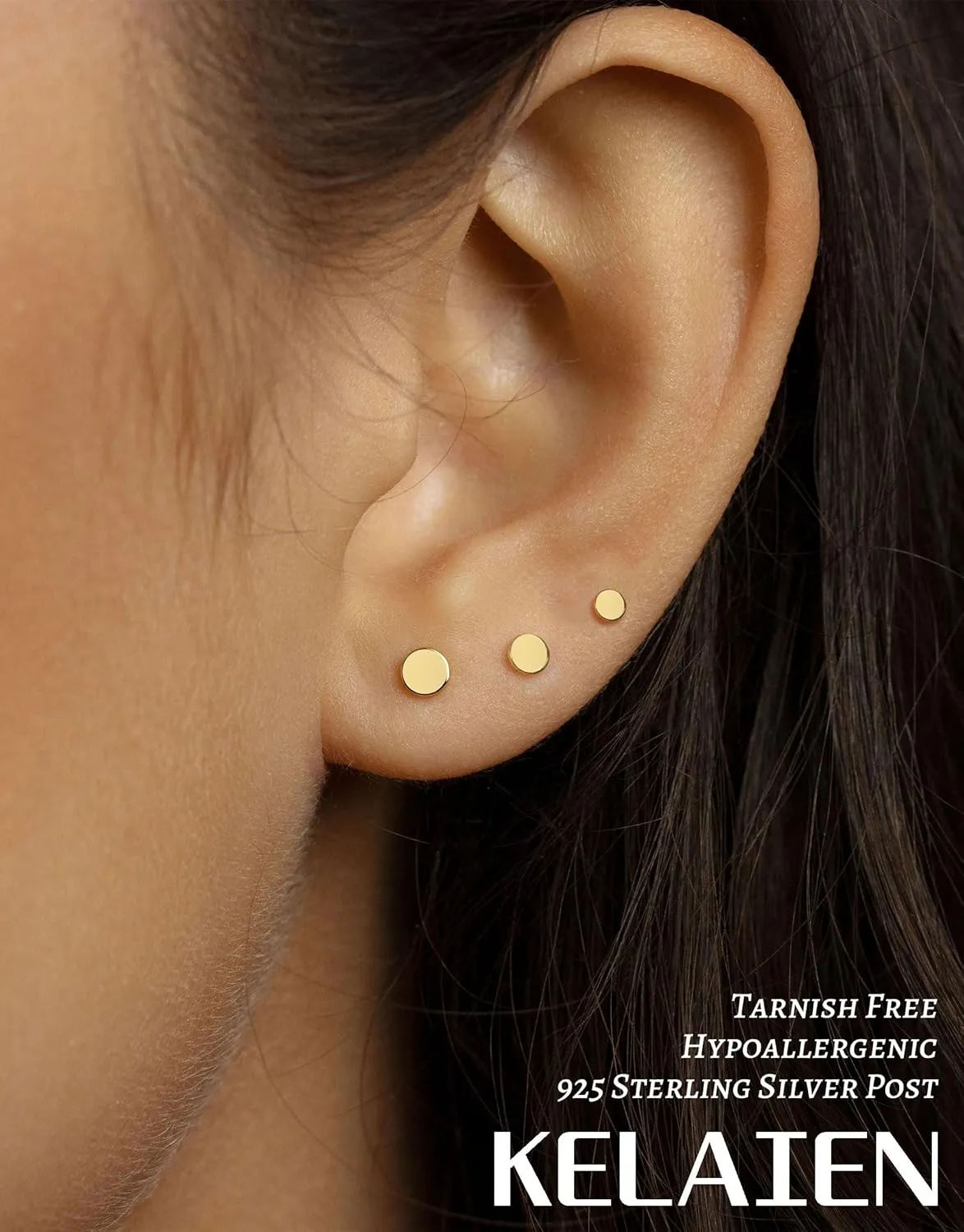 3 Pairs Gold Earrings for Women Trendy 925 Sterling Silver Stud Cartilage Earrings Hypoallergenic 14K Gold Planted Pearl Cute Earring Sets for Multiple Piercing Cubic Zirconia Opal Jewelry