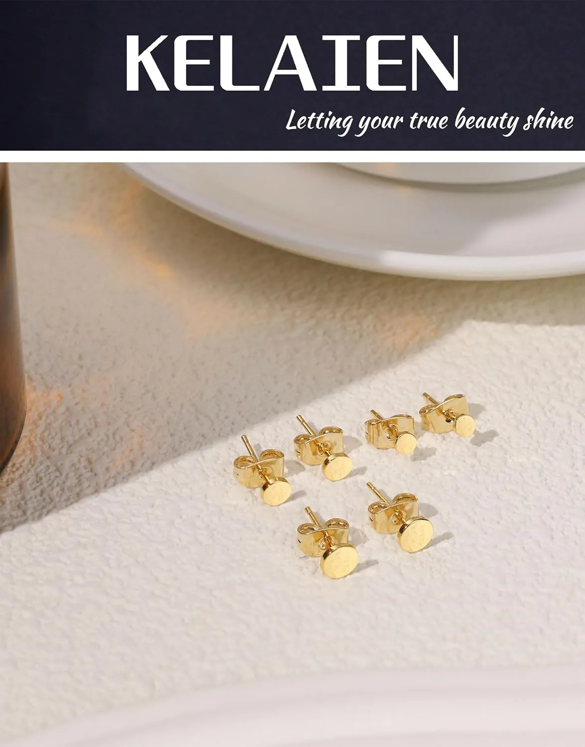 3 Pairs Gold Earrings for Women Trendy 925 Sterling Silver Stud Cartilage Earrings Hypoallergenic 14K Gold Planted Pearl Cute Earring Sets for Multiple Piercing Cubic Zirconia Opal Jewelry