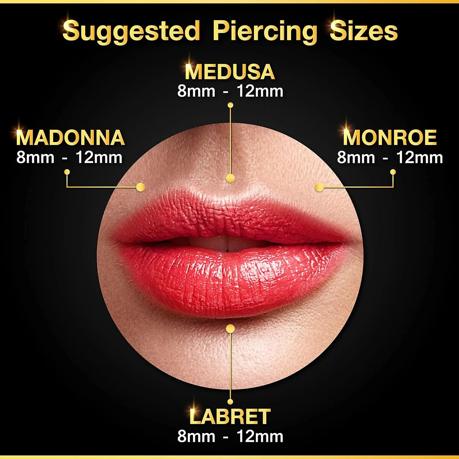 3PCS Surgical Steel Internally Threaded Labret Studs 16g 1.2mm Crystal Monroe Earrings Piercing Jewelry Pick Size and Color