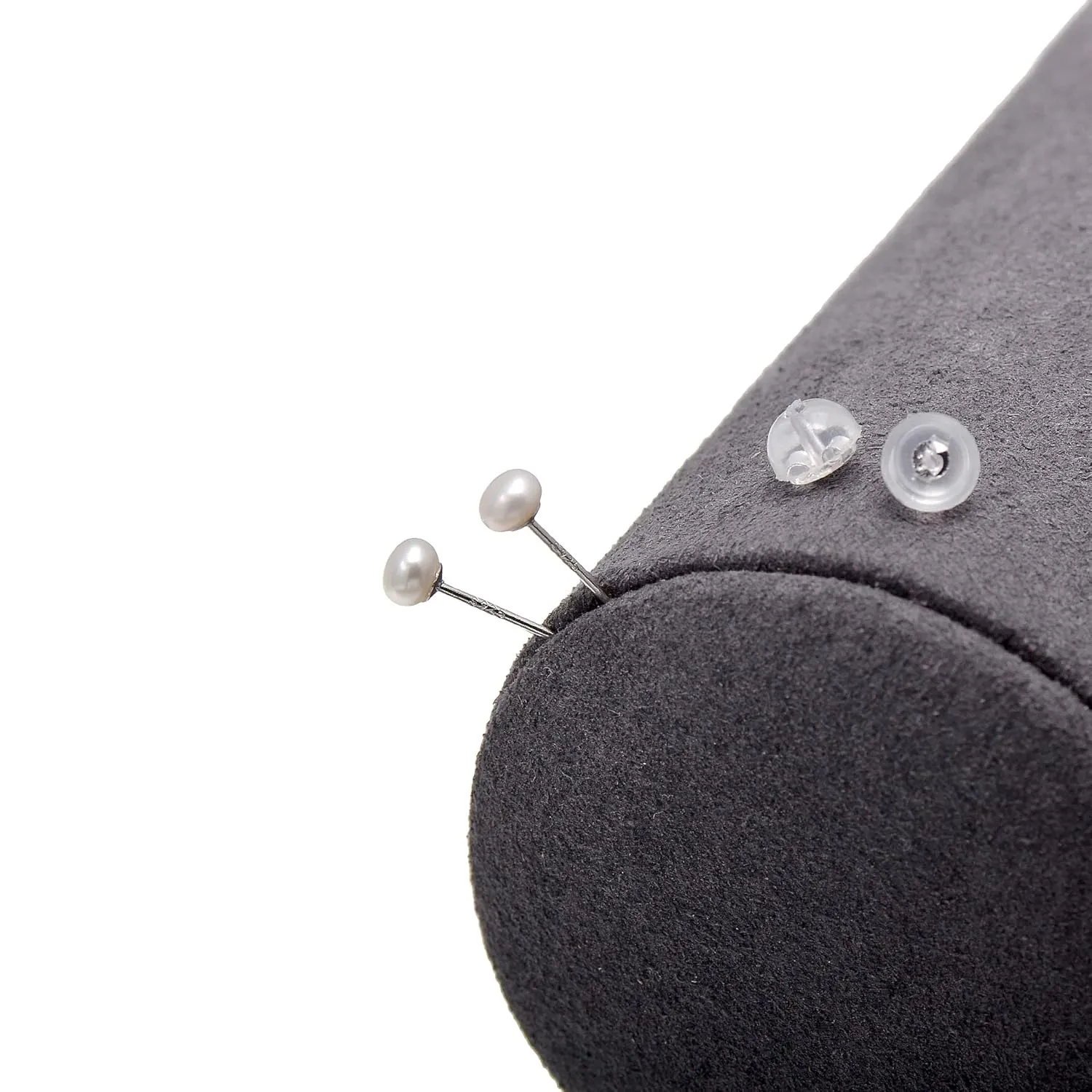 4-5 MM Freshwater Cultured Round Button Pearls Stud Earrings, Sterling Silver Posts