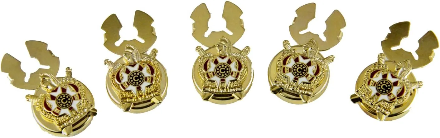 4031783 Order of DeMolay Shield Button Covers Shrine Cuff Links Shriner