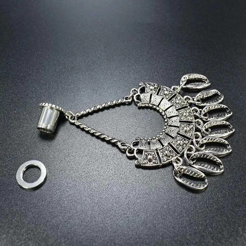 6-30mm Metal Shell Pendant Dangle Bohemian Style Ear Plugs and Tunnels