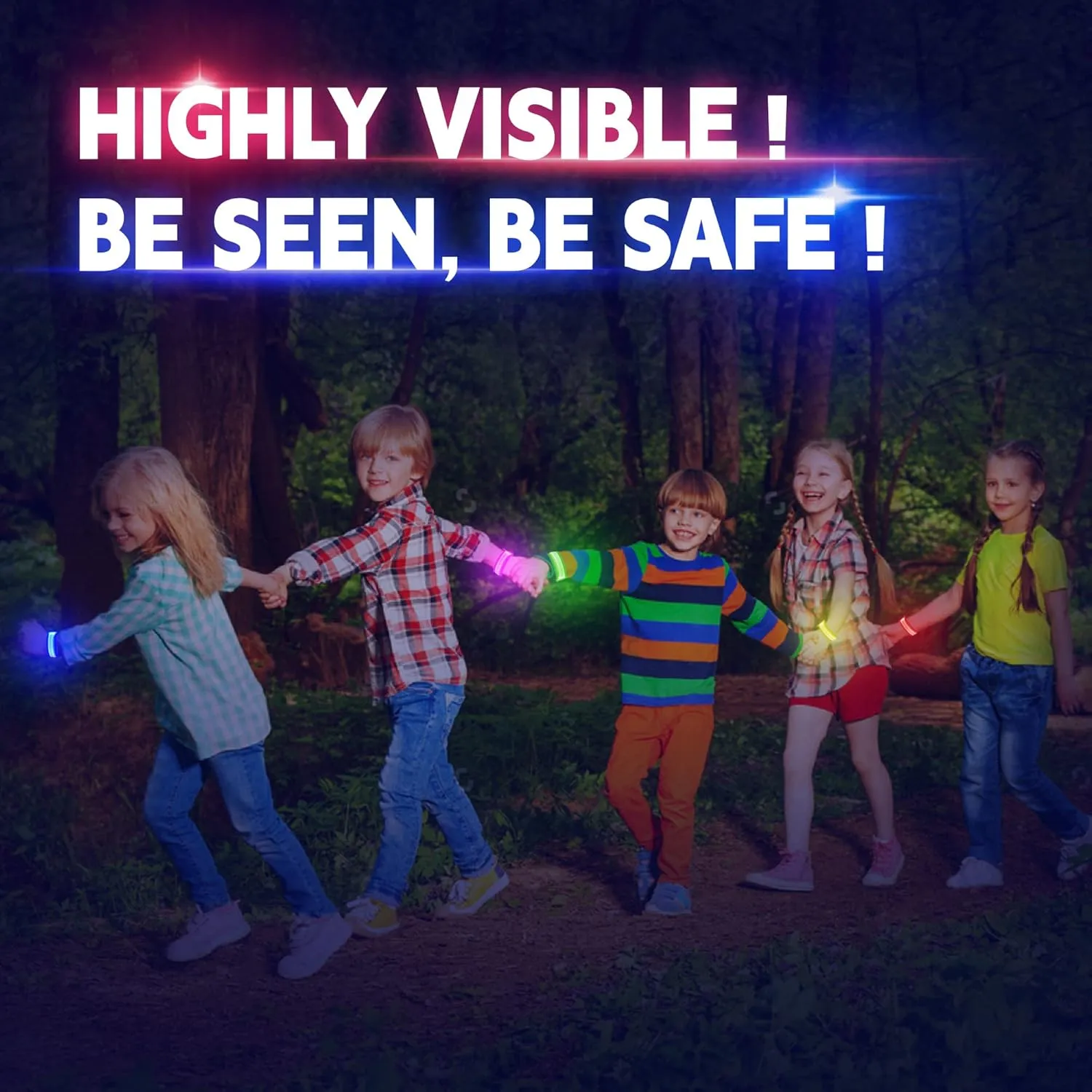 8 PCS LED Glow Bracelets, Light Up Bracelets for Kids Adults - Glow in The Dark Party Bracelets Favors Supplies for Christmas, Concerts, Festivals, Game Prizes, Sports, Rave Accessories.