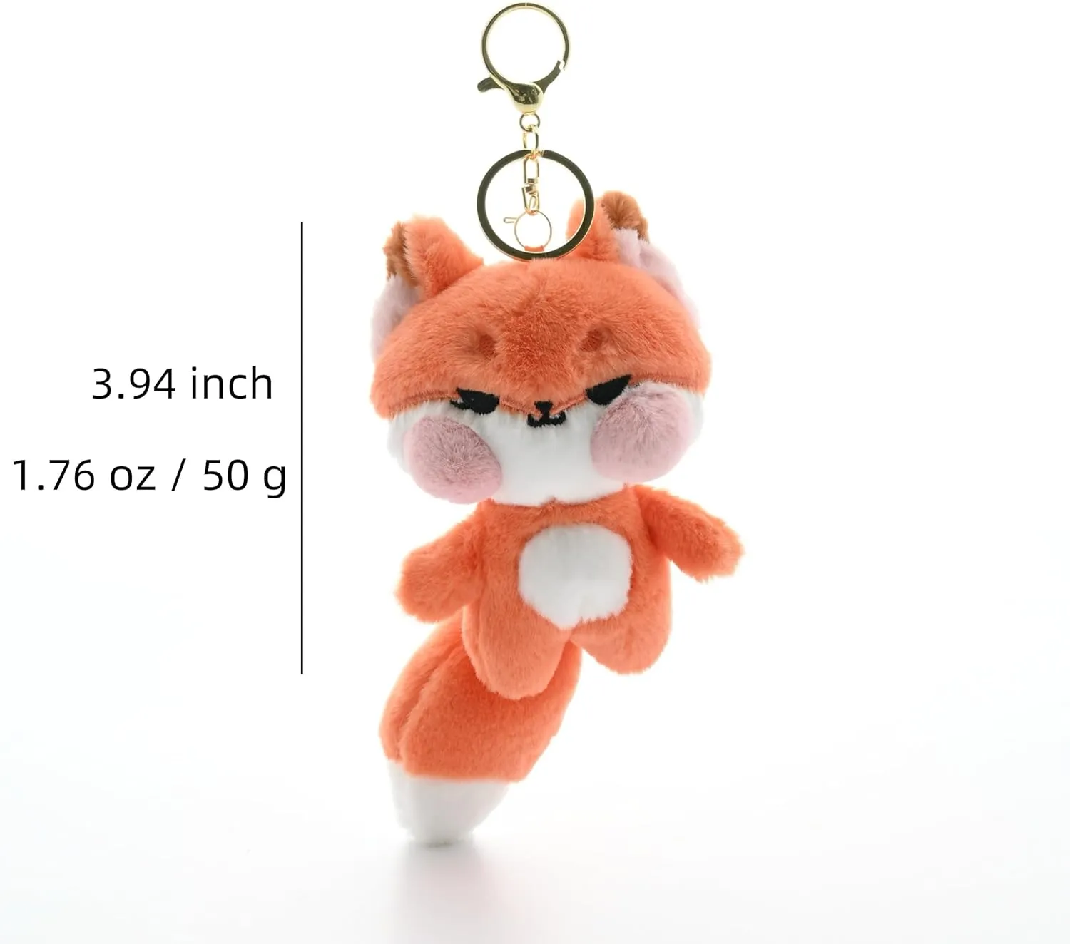 Adorable Red Fox Plush Keychain  Cute Backpack Accessory, Wristlet Charm, Holiday Gift, Handbag & Car Decoration