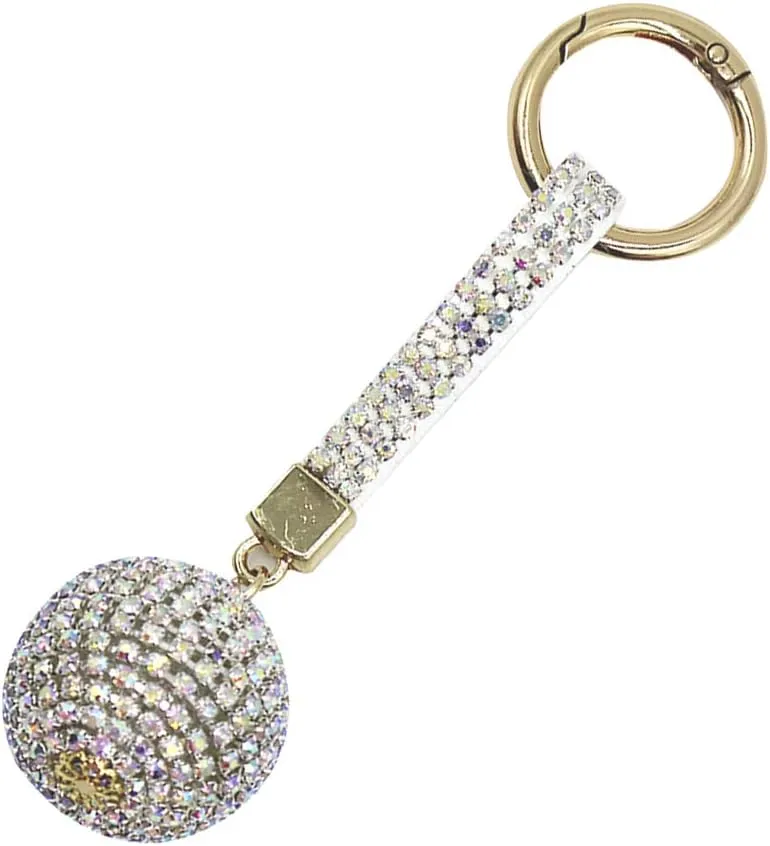 AIBEARTY Fashion Shiny Rhinestone Crystal Ball Keychain Car Bag Purse Charm Pendant Key Ring for Women Girls Gift