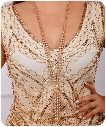 Aimimier Bohemian 3-Strand Faux Pearl Knot Beaded Necklace