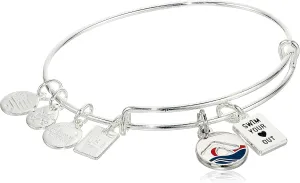 Alex and Ani Collaborations Expandable Bangle for Women, Team USA Duo Charms, Shiny Finish, 2 to 3.5 in