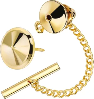 AMITER Shiny Tie Tack Clip for Men Square Tie Pins - Necktie Pin Best Gifts for Wedding Business Formal