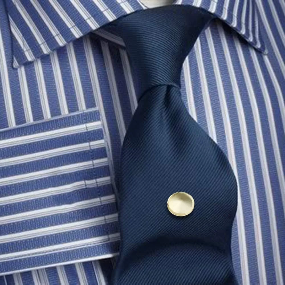 AMITER Shiny Tie Tack Clip for Men Square Tie Pins - Necktie Pin Best Gifts for Wedding Business Formal