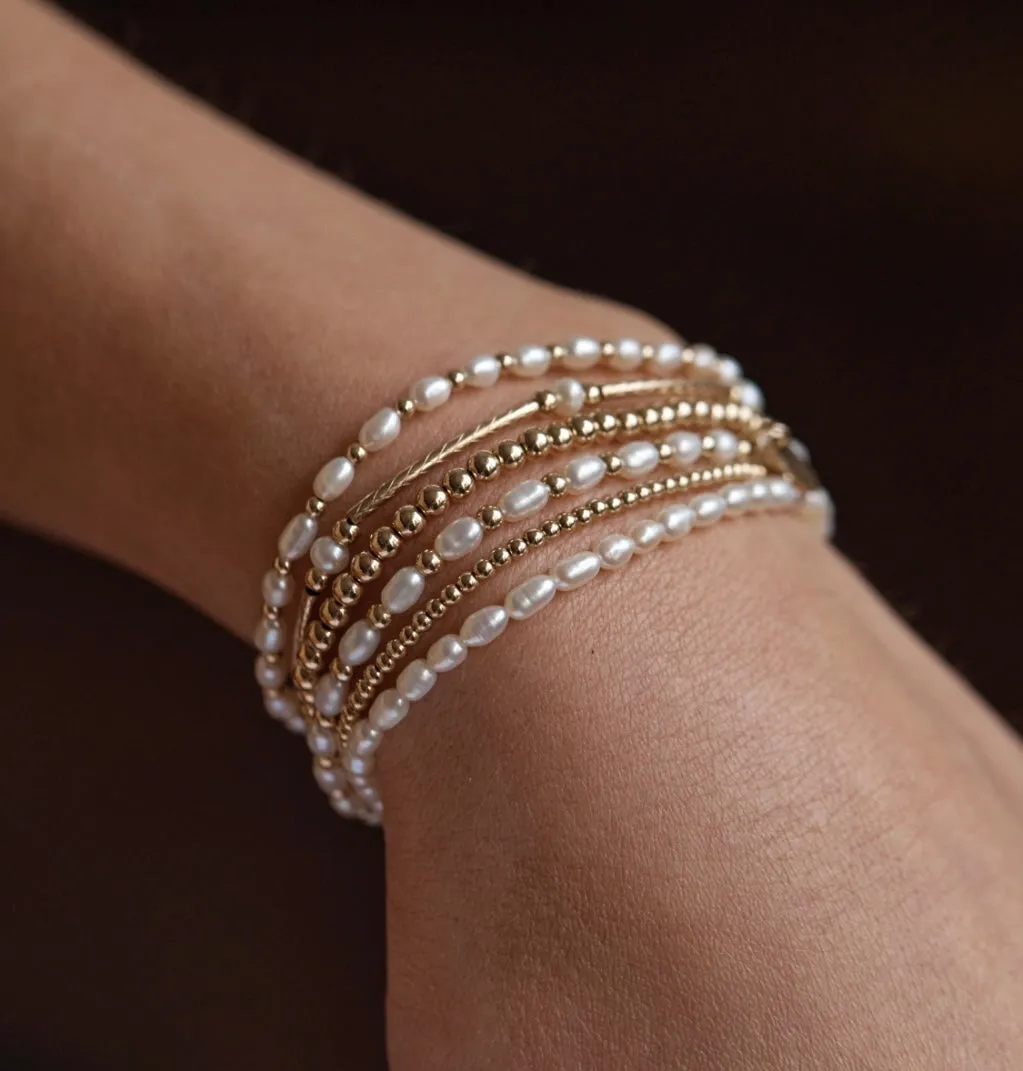 Antigua Bracelet ~ Gold & Pearls