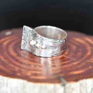 Apollo Ring W/Antiqued Sterling Silver And Graduated Beads