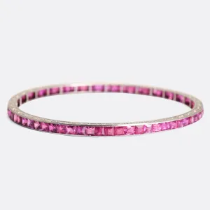 Art Deco Burma Ruby Bangle