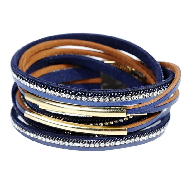 Artilady  Wrap Leather Bangle Charm - Men & Women Fashion Bracelet  | CATICA Couture