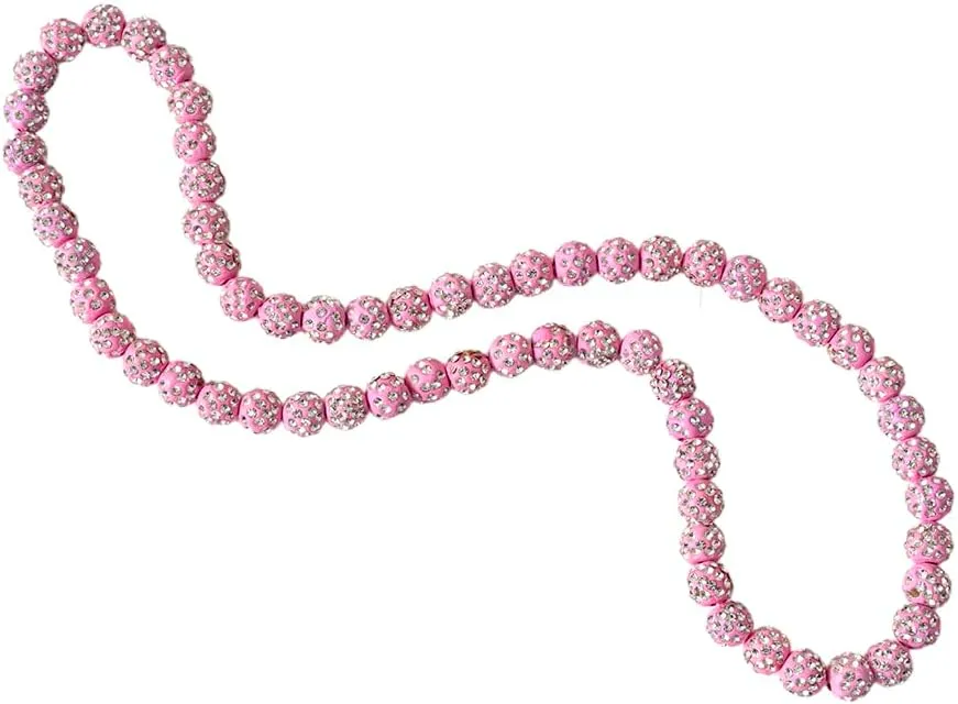 Baseball Ice Collection Necklace for Boys Sparkly Elastic Bling Beaded Shiny Rhinestone Necklace Accessories for Baseball Lovers Players