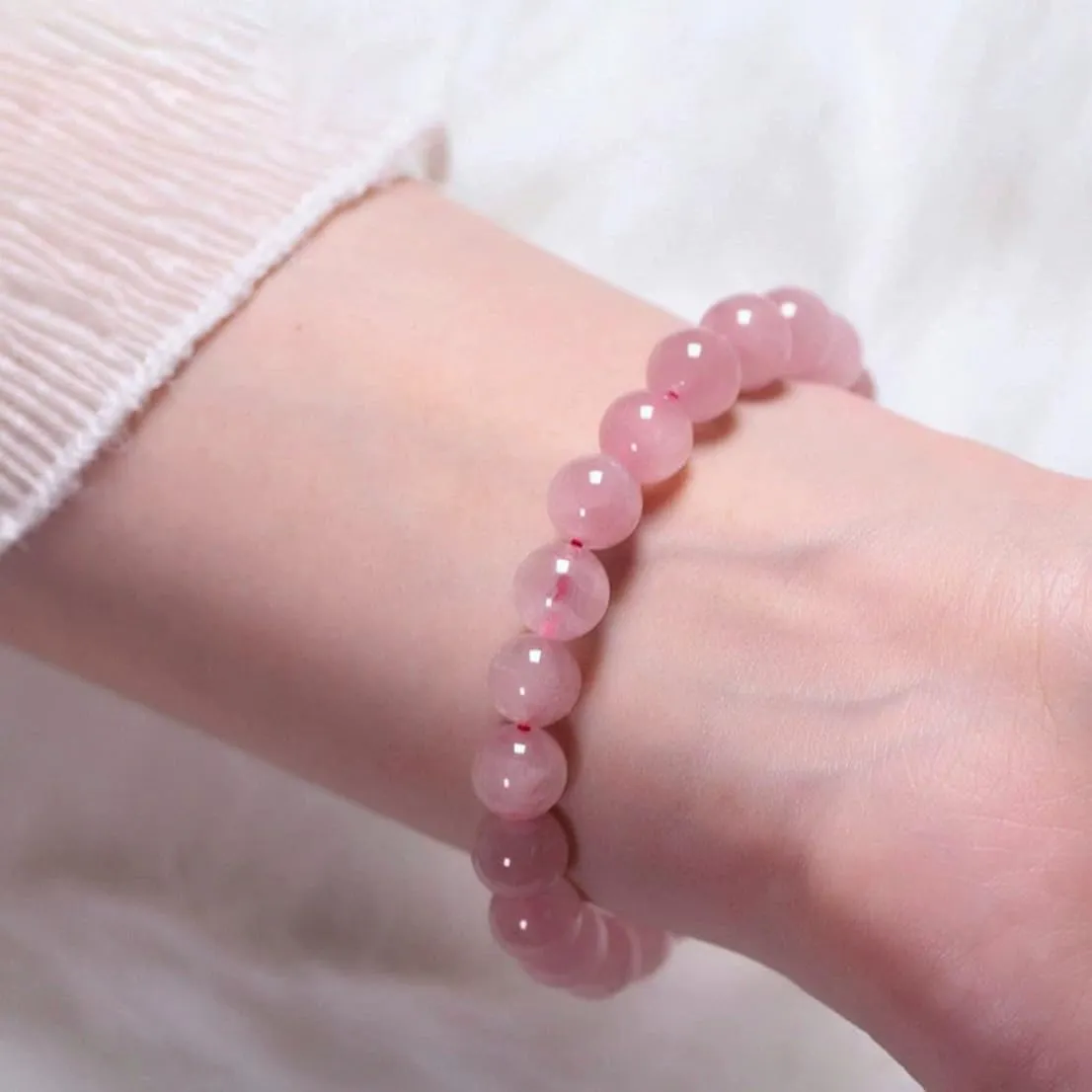 Beaded Bracelet Elastic Crystal Bracelet for Women Rose Quartz Bracelet Natural Tiger's Eye Bracelet Turquoise Bracelet Love Link Bracelet for Men Pink Blue Brown Bracelet