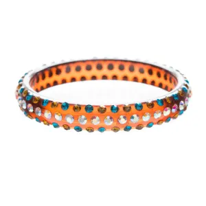 Beautiful Dazzle Crystal Rhinestone Stylish Translucent Bangle Bracelet Brown