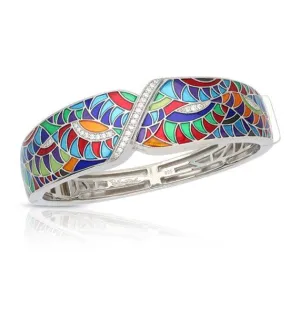 Belle Etoile Tropicalia Bangle Sterling Silver Pave'