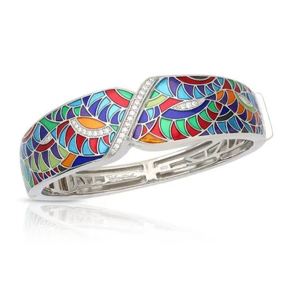 Belle Etoile Tropicalia Bangle Sterling Silver Pave'
