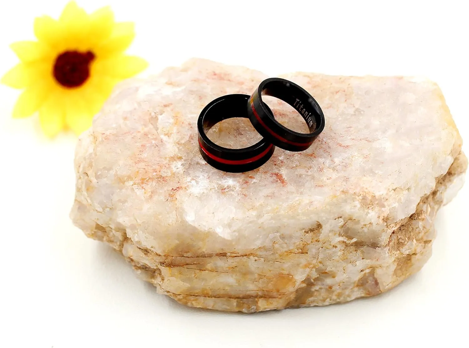 Black Titanium Steel Red Line LGBT Pride Ring for Gay & Lesbian Promise Engagement Wedding Bands Y1599