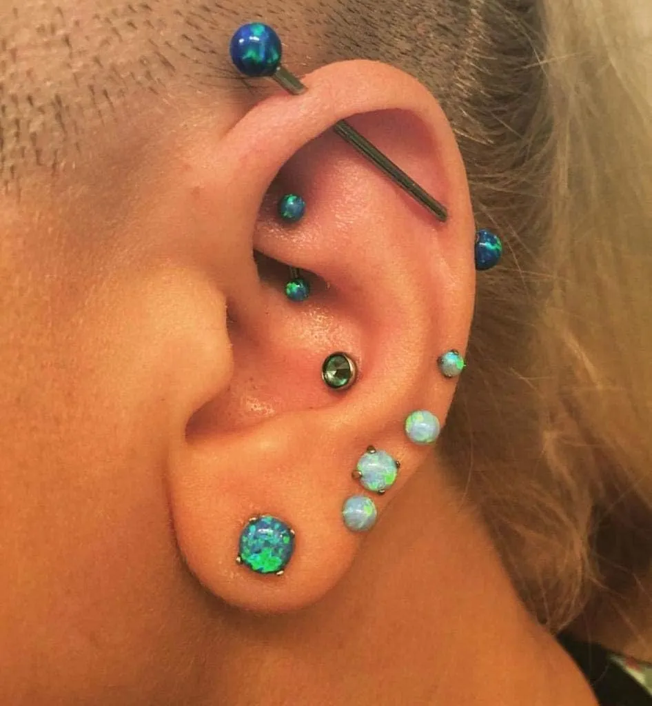 Body Candy Stainless Steel Synthetic Opal Post Stud Earring Pack of 3