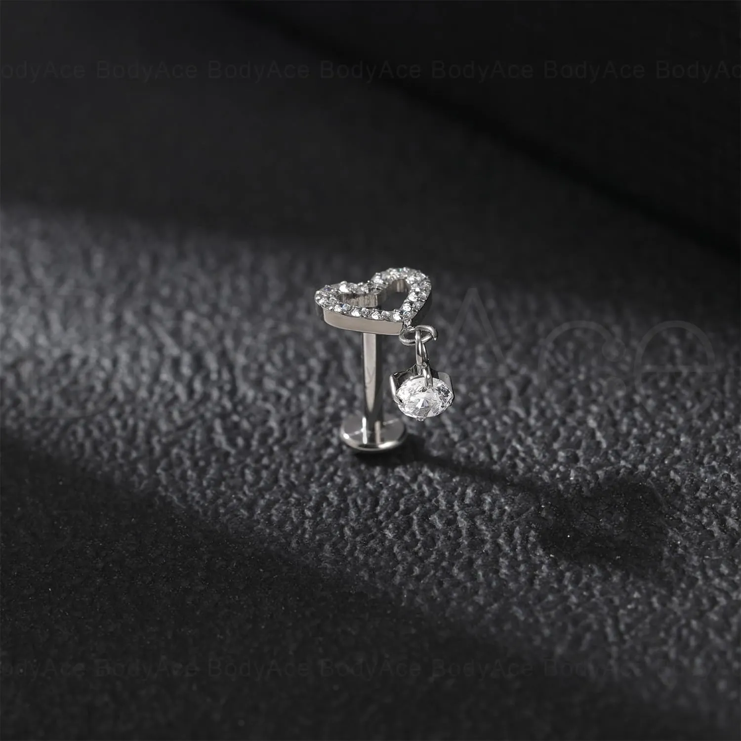 BodyAce F136 Titanium Body Piercing Studs, 16G Flat Back Cartilage Earring Studs with Piercing Taper, Internally Threaded Labret Lip Ring Conch Tragus Stud