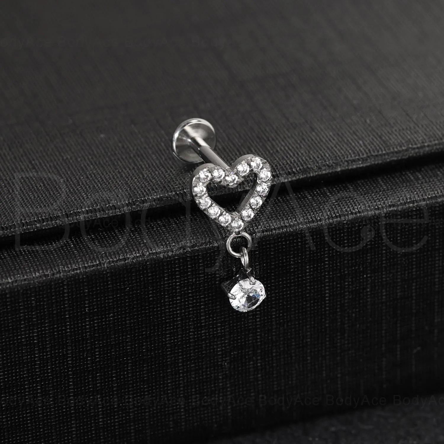 BodyAce F136 Titanium Body Piercing Studs, 16G Flat Back Cartilage Earring Studs with Piercing Taper, Internally Threaded Labret Lip Ring Conch Tragus Stud