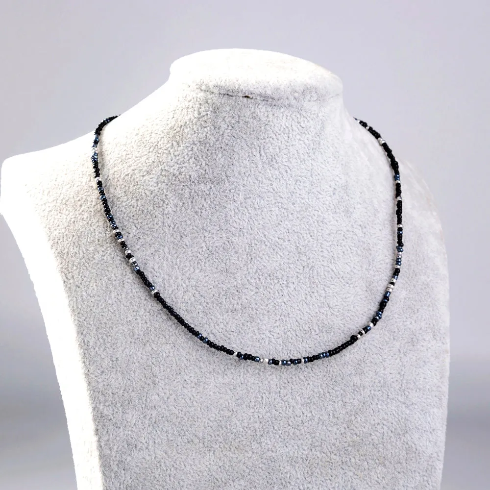 Bohemian color fresh simple beads woven with small flower necklace Choker necklace