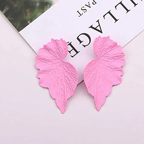 Bohemian Leaf Statement Earrings Lightweight Summer Dangle Earrings Boho Drop Stud Earrings for Women