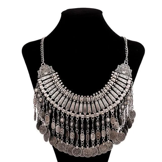 Boho Antique Long Tassel African Vintage Necklace