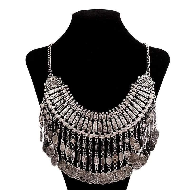 Boho Antique Long Tassel African Vintage Necklace