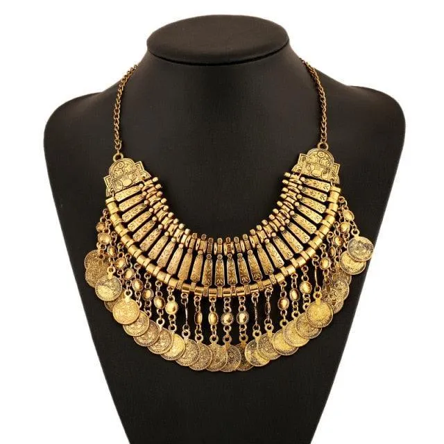 Boho Antique Long Tassel African Vintage Necklace