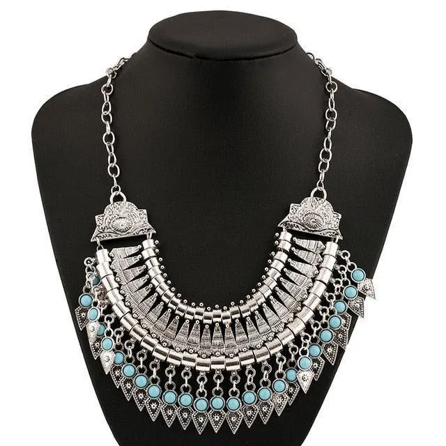 Boho Antique Long Tassel African Vintage Necklace