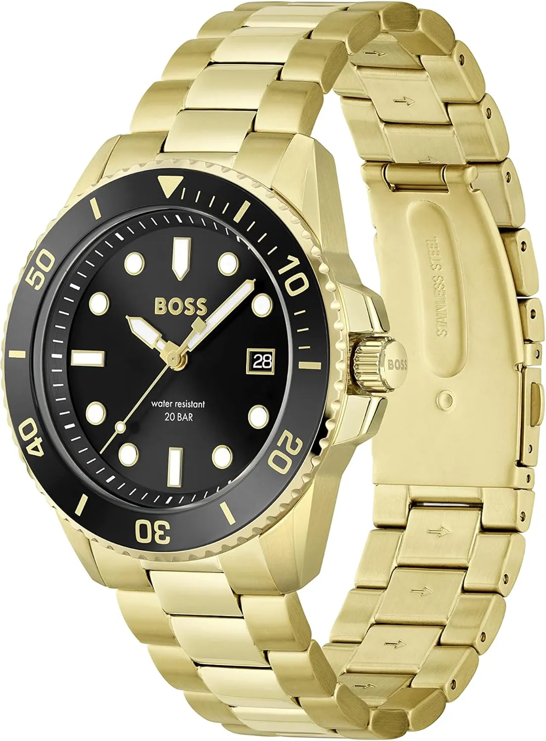 BOSS Men's ACE 43mm Quartz Diver's Watch | Water Resistant 20 ATM | Premium Timepiece for Sport Performance