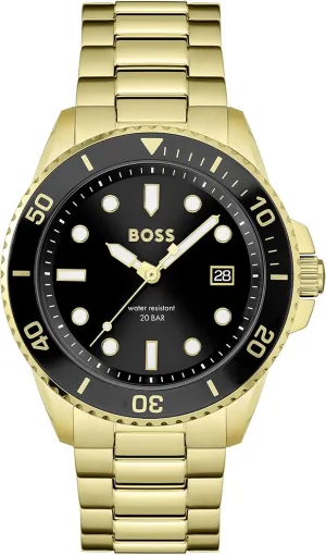 BOSS Men's ACE 43mm Quartz Diver's Watch | Water Resistant 20 ATM | Premium Timepiece for Sport Performance