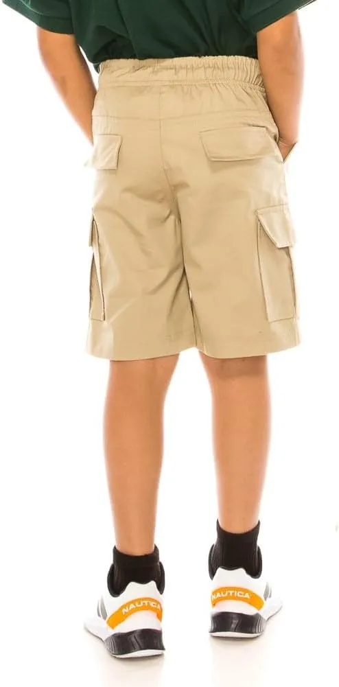 Boys All Elastic Waist Pull up Shorts Navy Khaki Black Hunter Green Blue