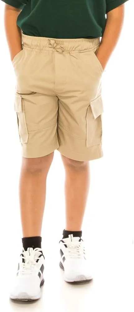 Boys All Elastic Waist Pull up Shorts Navy Khaki Black Hunter Green Blue