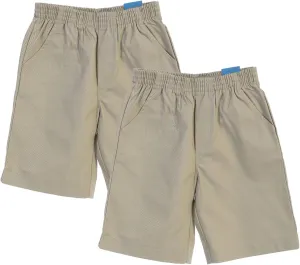 Boys All Elastic Waist Pull up Shorts Navy Khaki Black Hunter Green Blue