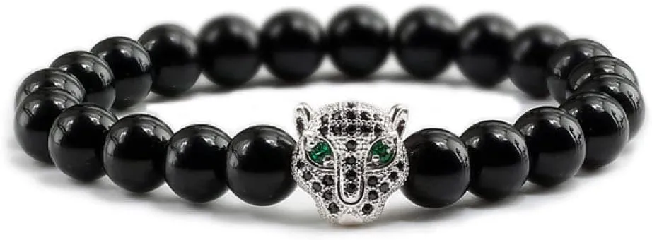 Bracelet Men Black Lava Healing Balance Beads Reiki Buddha Prayer Natural Stone Yoga Bracelet For Women,Black Light,S 4