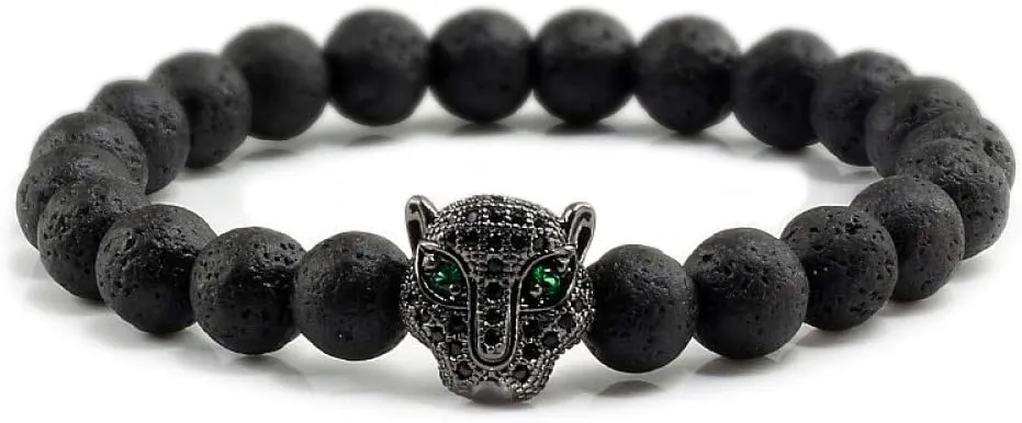 Bracelet Men Black Lava Healing Balance Beads Reiki Buddha Prayer Natural Stone Yoga Bracelet For Women,black style 1