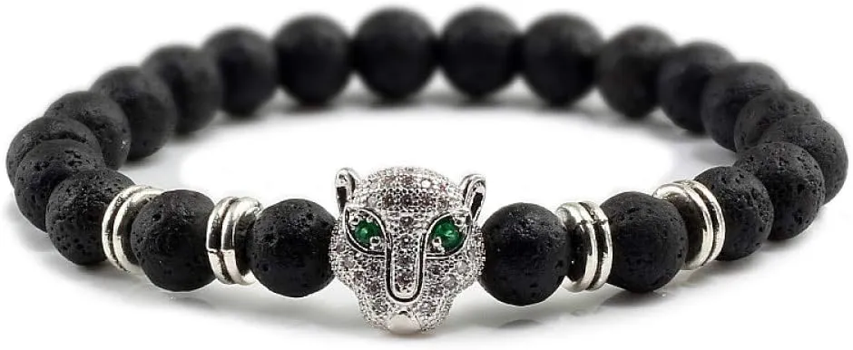 Bracelet Men Black Lava Healing Balance Beads Reiki Buddha Prayer Natural Stone Yoga Bracelet For Women,S white style 2