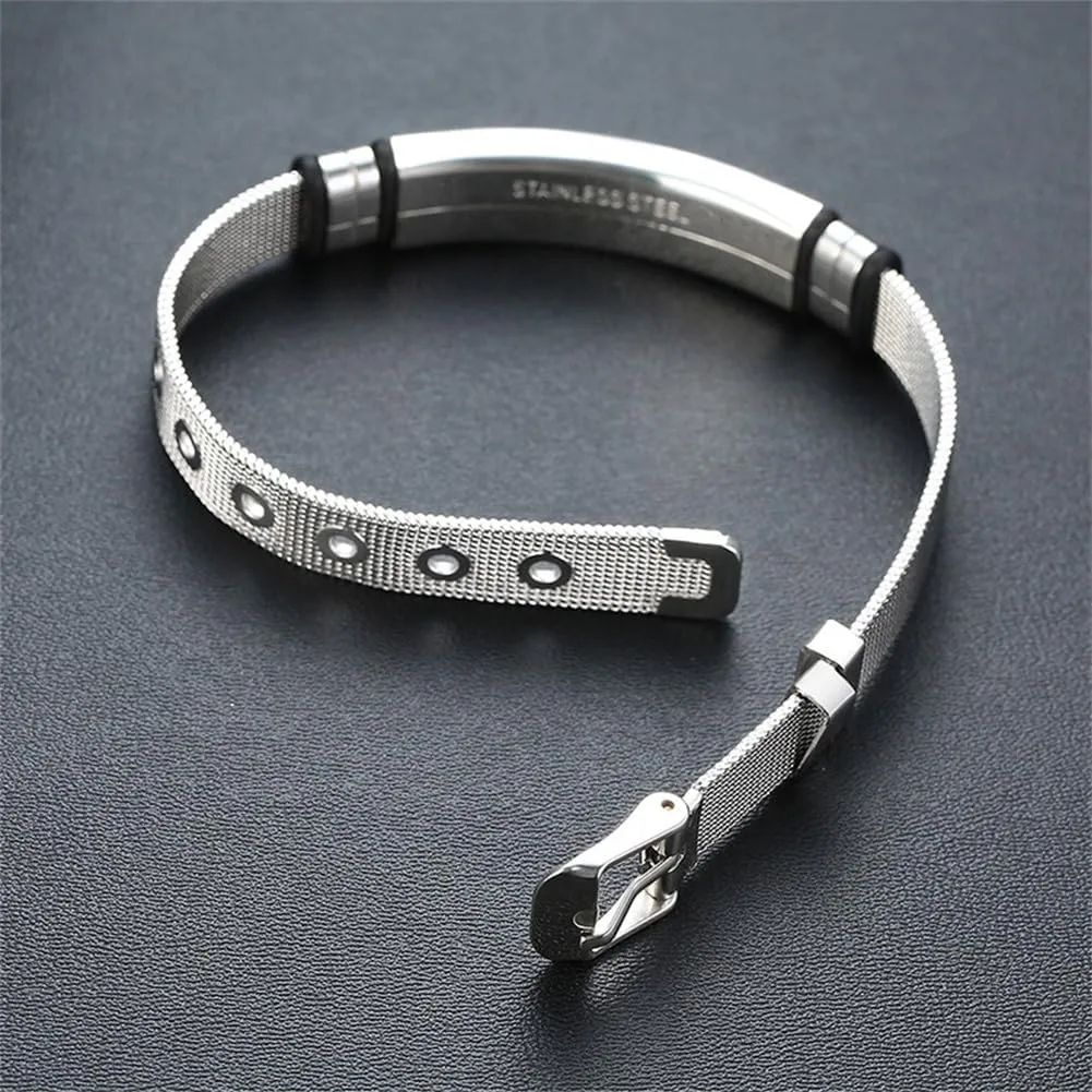 Bring Them Back Home Bracelet Personalized Israeli Jewish Star of David Wristband Adjust Mesh Chain Bracelets for Men Women,Custom Support Israel I Stand with Israel ID Plates Jewelry
