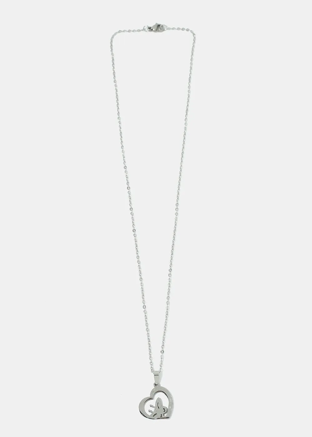 Butterfly in Heart Chain Necklace