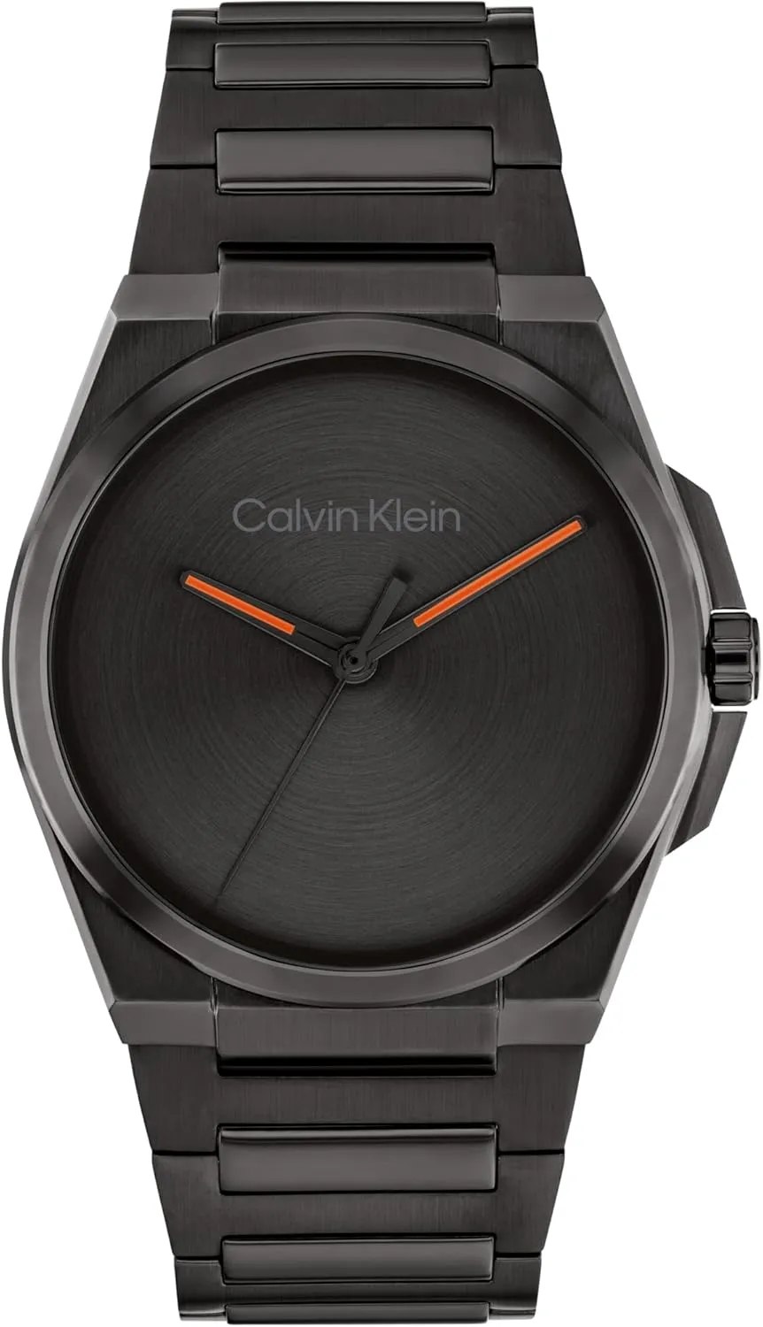 Calvin Klein Meta-Minimal Men's 3H Watch - Stainless Steel Case and Link Bracelet - Water Resistant to 3ATM/30 Meters - Premium Fashion Timepiece for Everyday Style - 41mm